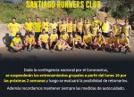 Santiago Runners anuncia que suspendió los entrenamientos grupales como medida preventiva por coronavirus