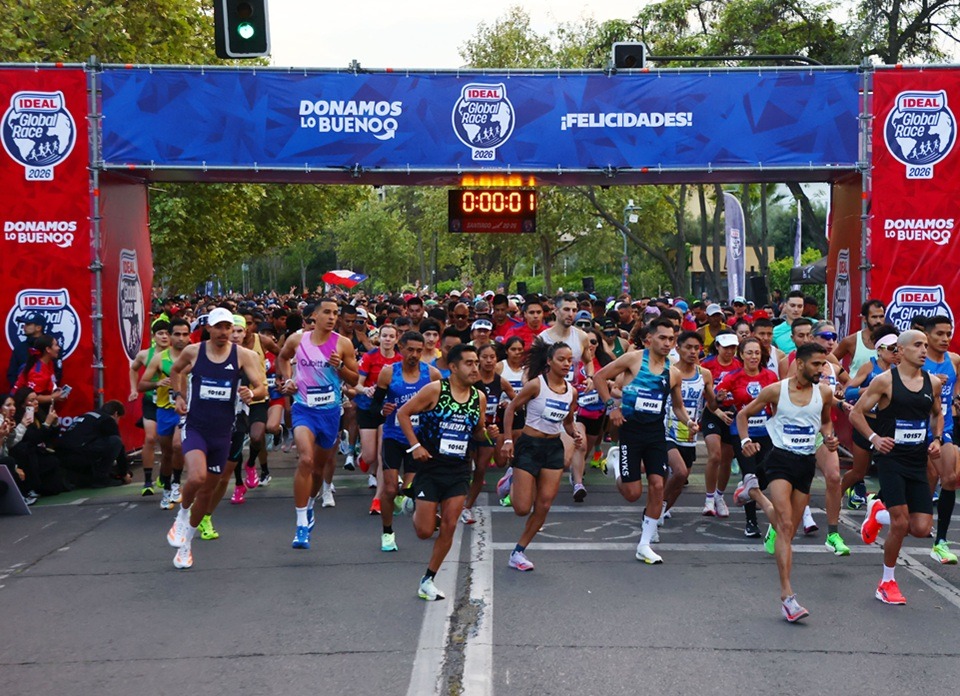 La Ideal Global Race 2026 reunió a más de 13mil corredores en Santiago