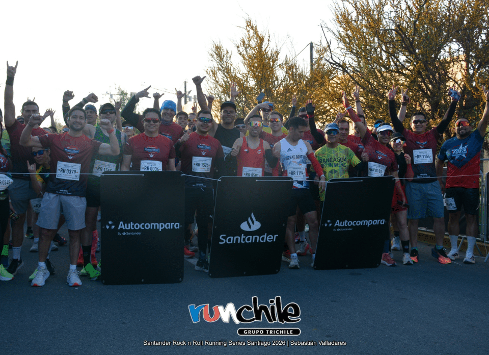 ¡Deporte y música! Santiago vibró con la Santander Rock ‘n’ Roll Running Series 2026